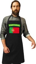 Portugese vlag keukenschort/ barbecueschort zwart heren en dames - Portugal schort