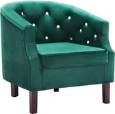Fauteuil 65x64x65 cm fluwelen bekleding groen