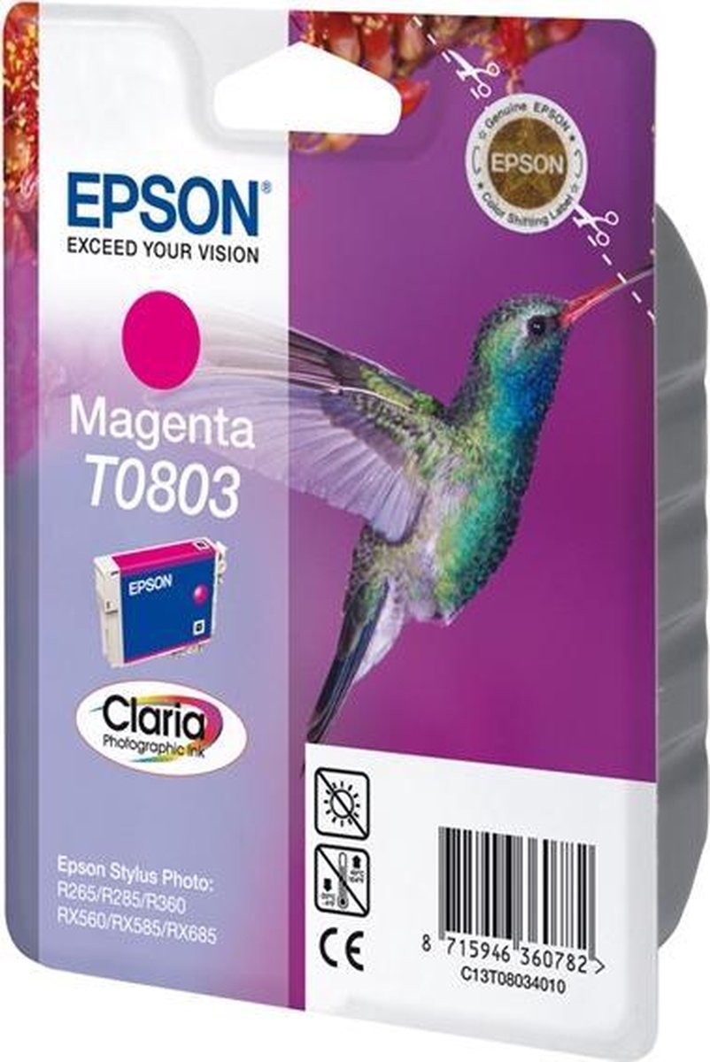 Epson inktpatroon Magenta T0803 Claria Photographic Ink