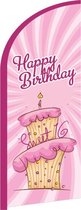 Beachflag - Happy Birthday Sweet 16 - Vlag + Hengelsysteem - Actievlag.nl