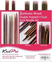 KnitPro Symfonie Wood Sokkennaalden (15 cm) - Set