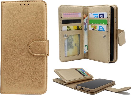 Condenseren Gelach uitrusting Samsung Galaxy J4 Plus Hoesje - Luxe Kunstlederen Portemonnee Book Case met  Extra... | bol.com