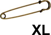 Fako Bijoux® - Sierspeld - Sjaalspeld - Vestsluiting - Vestspeld - Veiligheidsspeld - Classic XL - 89mm - Brons
