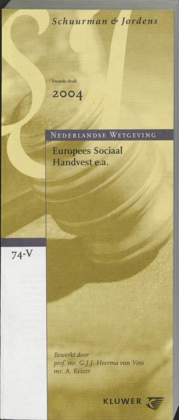 Cover van het boek 'Europees Sociaal Handvest c.a. / druk 2'