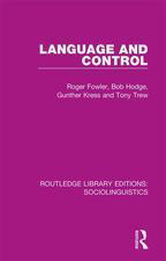 Routledge Library Editions: Sociolinguistics - Language and  ... - cover
