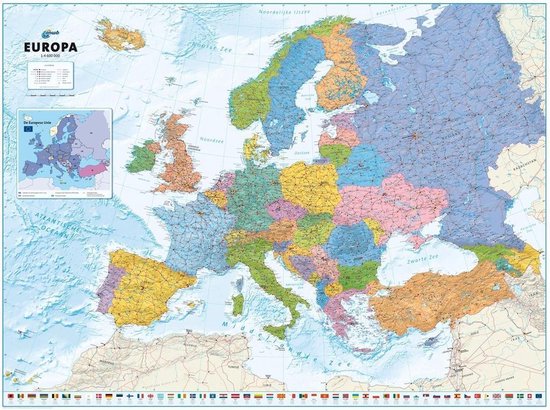 Cover van het boek 'ANWB Europakaart (plano in koker)' van  ANWB