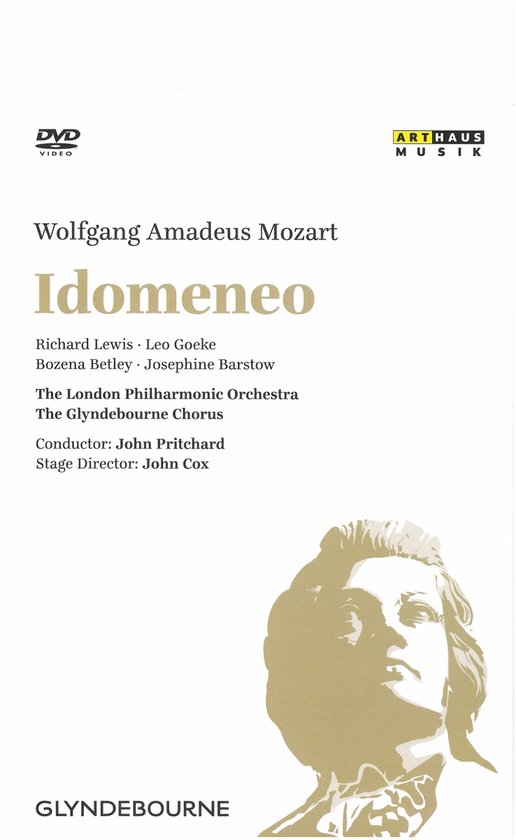 Wolfgang Amadeus Mozart - Idomeneo DVD cover met buste van Mozart.