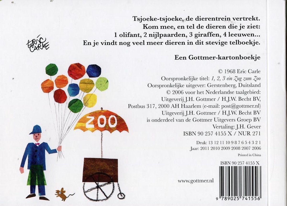 1,2,3 ik tel de dieren die ik zie - back cover
