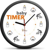 Baby Gadgets Wandklok | Baby Timer | Diameter Ø30 cm | Vernuftig cadeau voor toekomstige ouders