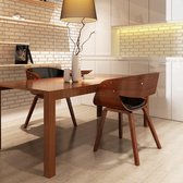 Eetkamerstoelen Shanghai hout bruin 2 st