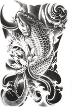 Koi Karper Plak Tattoo | Zwart,wit