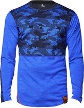 Camo shirt merino wol – blauw - maat S