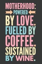 Motherhood Powered by Love Fueled by Coffee Sustained by Wine