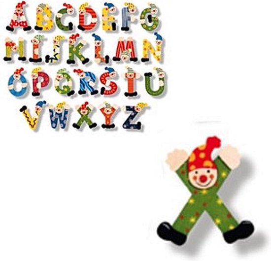 Houten naam letter clown, X