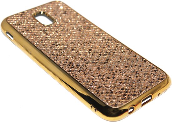 Bling bling hoesje goud Geschikt voor Samsung Galaxy J5 (2017)