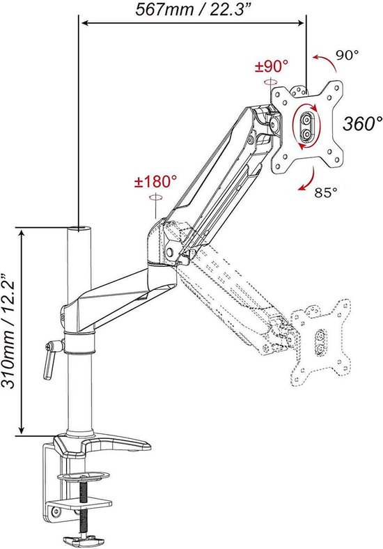 SmallRig Draai- En Kantelbare Monitorbevestiging Met Koude Schoen Accessoires Voor De Monitor Video A 12594801