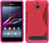Sony Xperia E1 Silicone Case s-style hoesje Roze