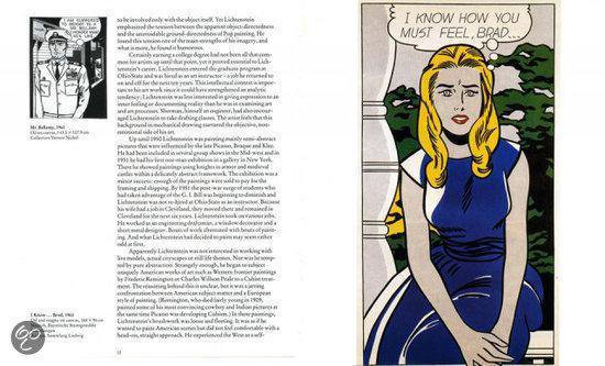 Pop-art portret van een vrouw in blauwe jurk met blonde lokken.