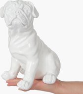 Hond bulldog 26 cm wit beeld