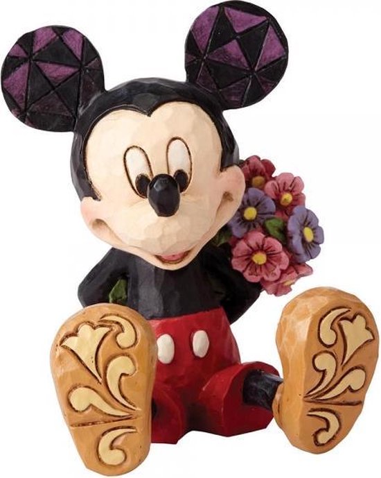 Disney Traditions Beeldje Mickey Mouse with Flowers - mini - 7 cm | bol.com