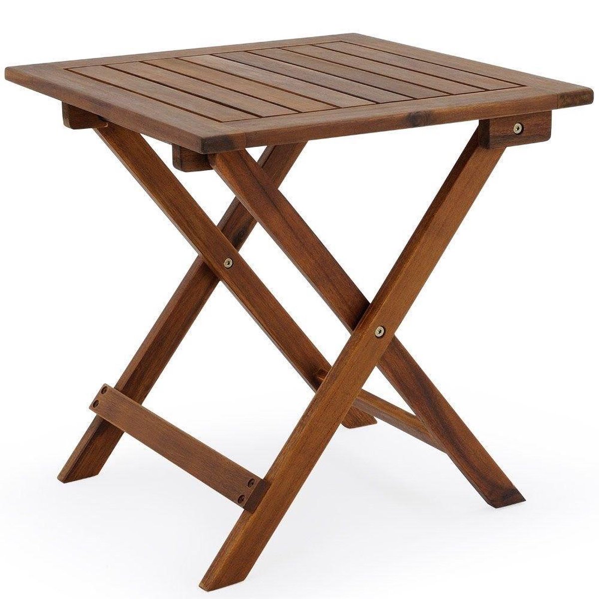 EezyLife Houten bijzettafel - 46x46x46cm - Acacia hout - Tuintafel