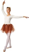 dressforfun - Tutu bruin XXL - verkleedkleding kostuum halloween verkleden feestkleding carnavalskleding carnaval feestkledij partykleding - 301968