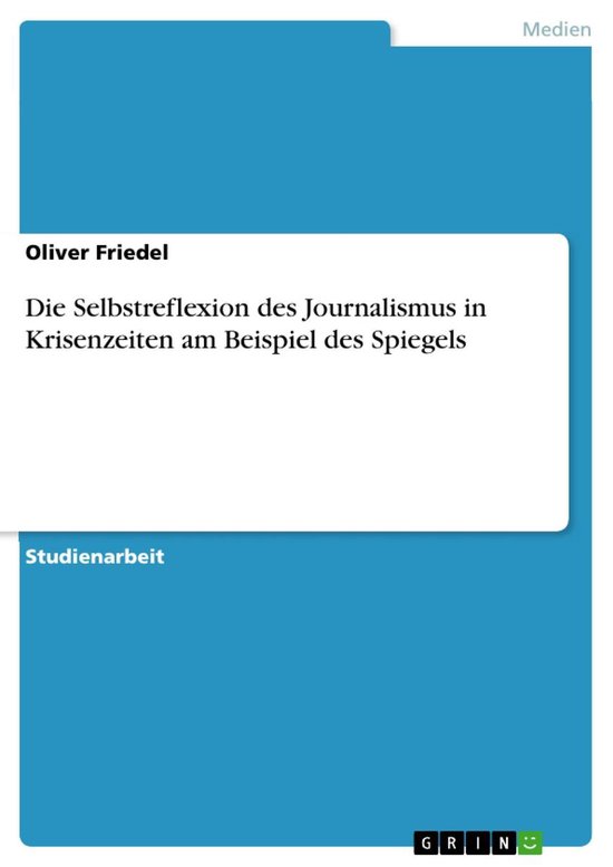 Die Selbstreflexion des Journalismus in Krisenzeiten am Beis ... - cover