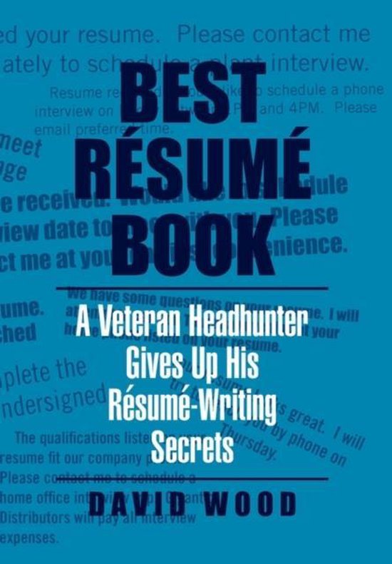 Best Resume Book 9781453574546 David Wood Boeken