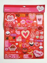 Valentijn Sticker set 60 stickers