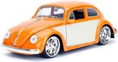 1959 Volkswagen Kever Bigtime  Kustoms 1:24 Oranje/wit