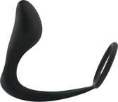 Cockring met Buttplug - Zwart - 30mm