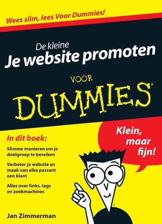 Cover van het boek 'De Kleine Je Website Promoten Voor Dummies' van Jan Zimmerman