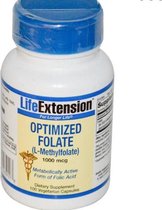 Geoptimaliseerd Foliumzuur (L-Methylfolate), 1000 mcg (100 Veggie Caps) - Life Extension