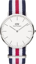 Daniel Wellington Classic Canterbury DW00100016 - Horloge - NATO - Blauw/Wit/Rood - Ø 40mm