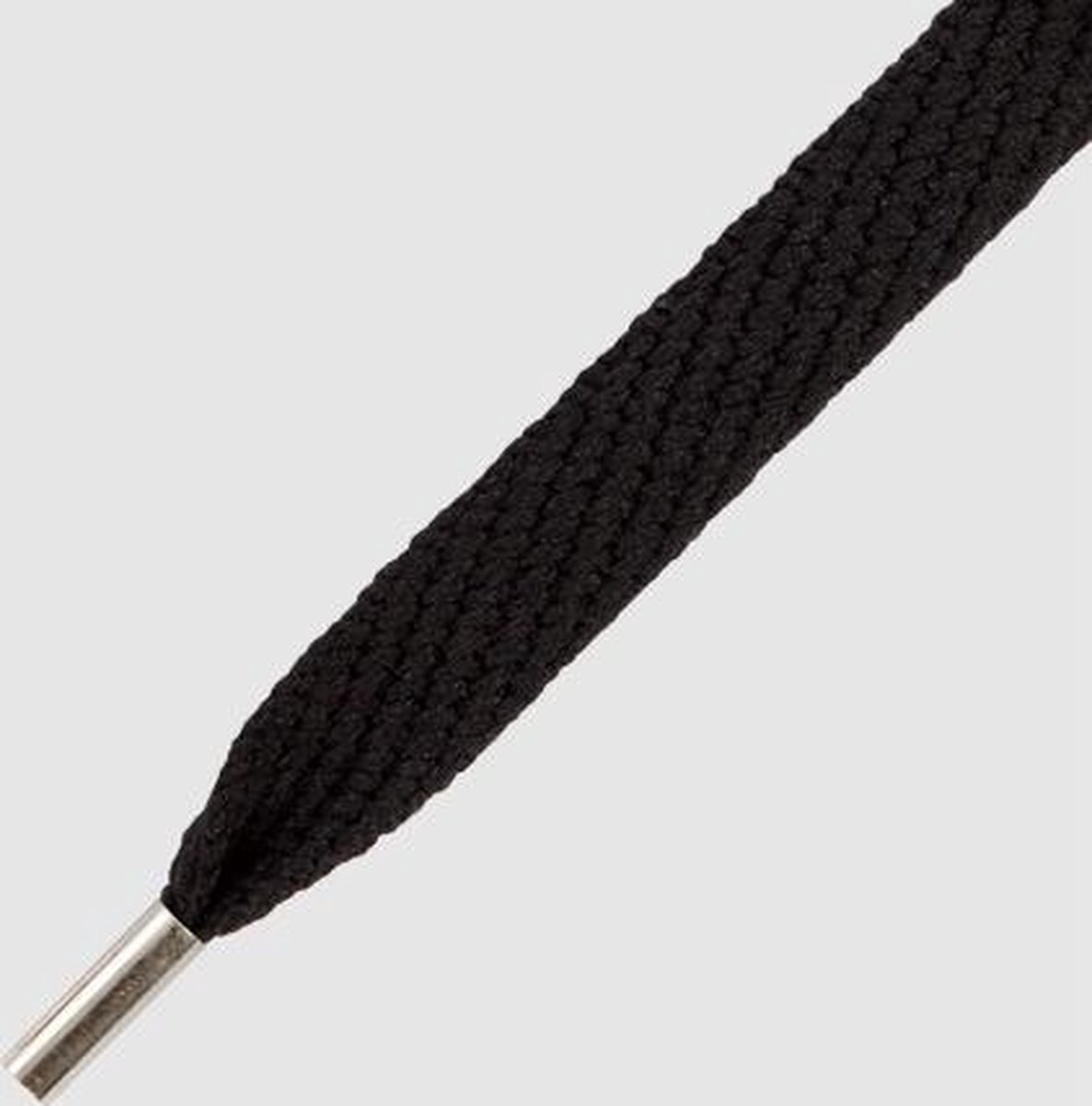 10 mm x 130 cm Zwart Plat - Magnetische tips - Mr.Lacy Magnies Nooit meer vieze veters