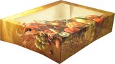 Cateringdoos, Fruit, Karton en kunststof, 330x260x75mm, met venster,