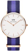 Daniel Wellington Classic Swansea - Horloge - 36 mm - Blauw