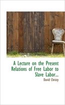 A Lecture on the Present Relations of Free Labor to Slave Labor...