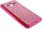 Bling bling hoesje roze Samsung Galaxy J3 (2015) / J3 (2016)