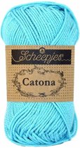 SCHEEPJES CATONA 397 CYAN. PAKJE MET 5 BOLLEN a 50 GRAM. KL.NUM. 12.