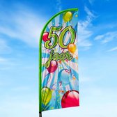 Beachflag - 50 Jaar - Vlag + Hengelsysteem - Actievlag.nl