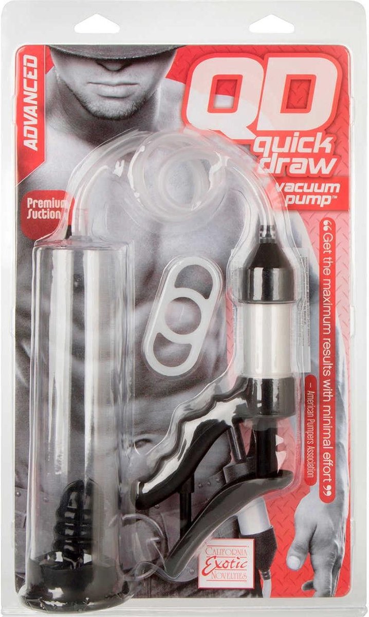 CalExotics Quick Draw Vacuum Pump Pumps Penis Zwart
