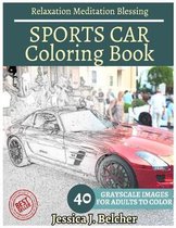SPORTS CAR Coloring book for Adults Relaxation Meditation Blessing
