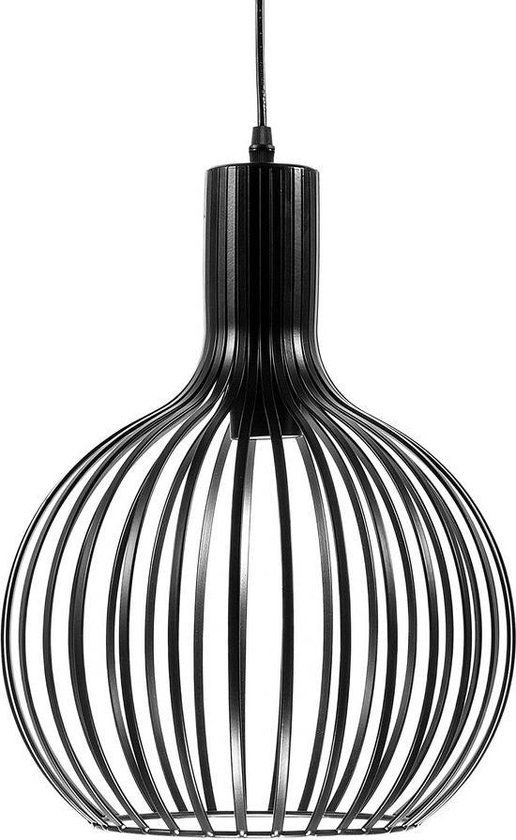 Beliani SEGURA - Hanglamp - Staal - zwart - 28x28x192 | bol.com