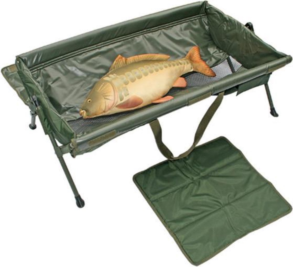 NGT Opvouwbare Carp Cradle Onthaakmat 104 x 62 x 39 cm Groen