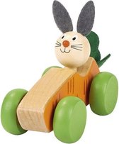 Moses Houten Auto Paashaas 11 Cm Blank/groen
