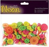 Assorted Buttons (250g) - Neon