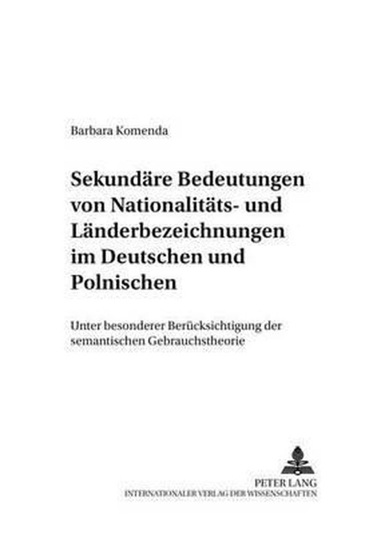 Danziger Beitraege Zur Germanistik- Sekundaere Bedeutungen V ... - cover