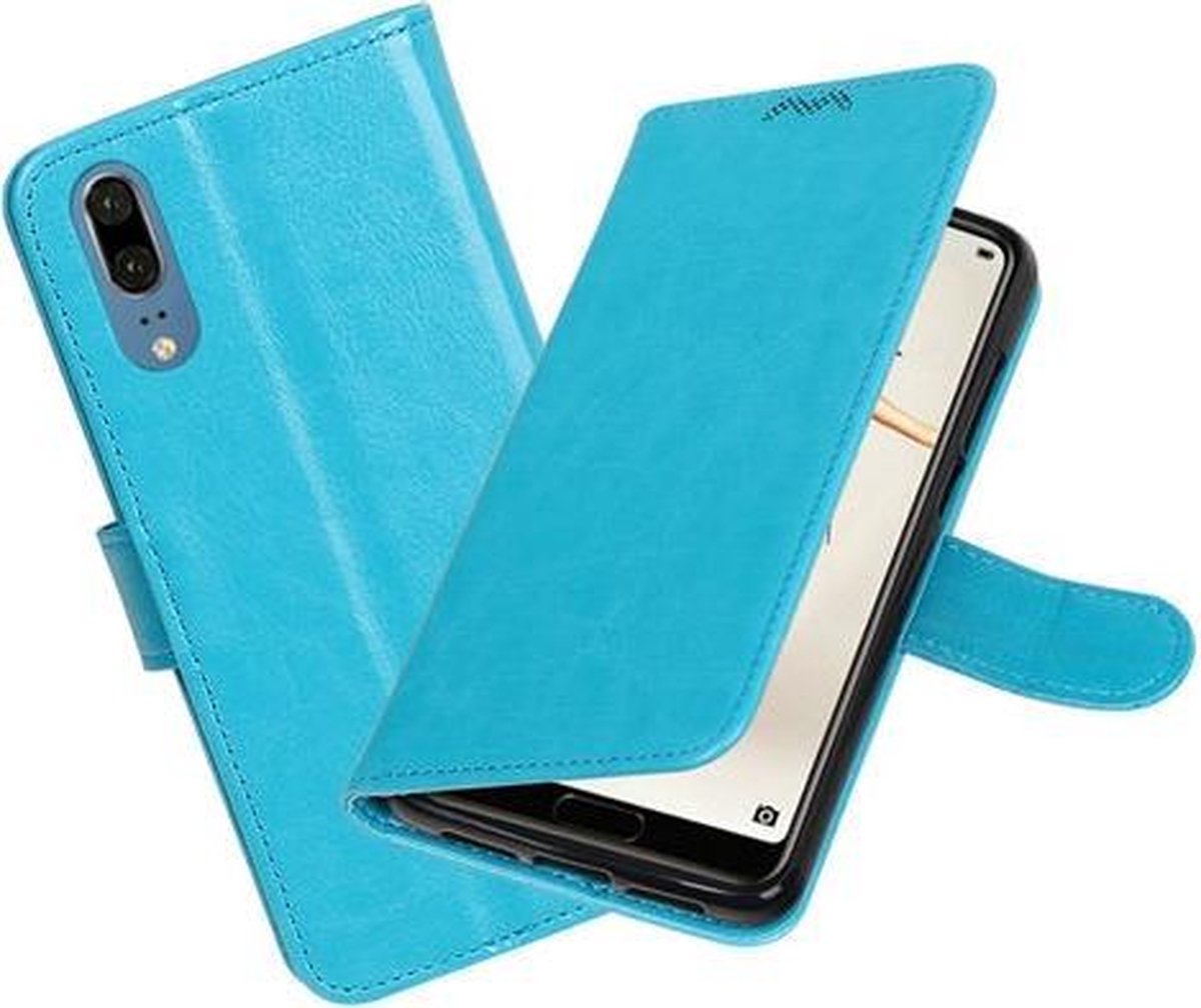 Turquoise Portemonnee Wallet Case Hoesje voor Huawei P20