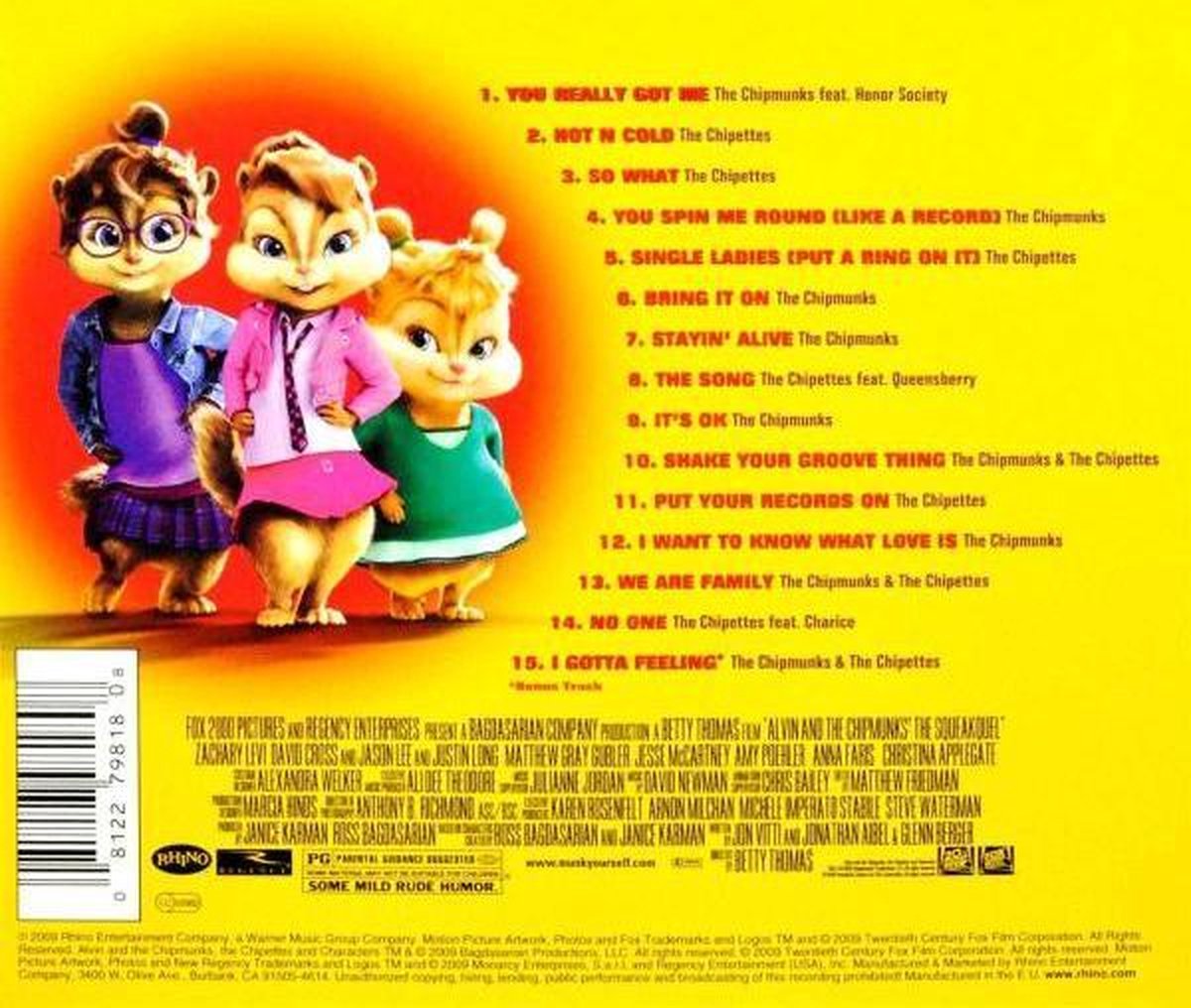 Alvin And The Chipmunks 2 Original Motion Picture Soundtrack Cd Album Muziek Bol 